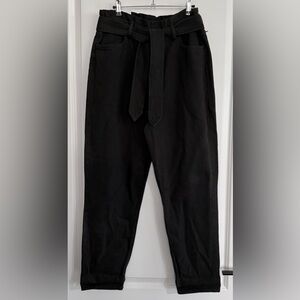 Joe’s Jeans The Brinkley High Rise Paperbag Waist Jeans Black NWT Sz 14